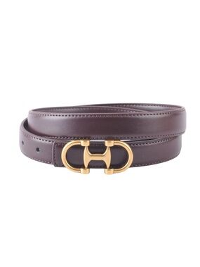 Most Wanted USA Horsebit Buckle Brown Napa Leather Belt